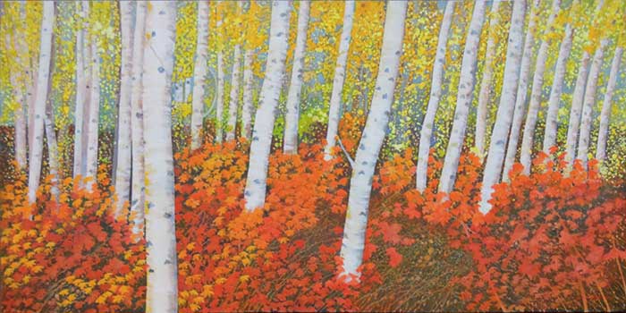 aspens acrylic on canvas