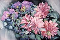 Dahlia Garden giclee