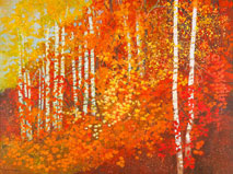 Santiam Hillside Turning Red