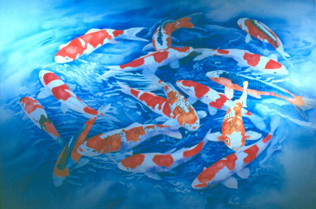 Going with the Flow watercolor on paper