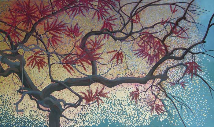 japanese maple tree metal leaf